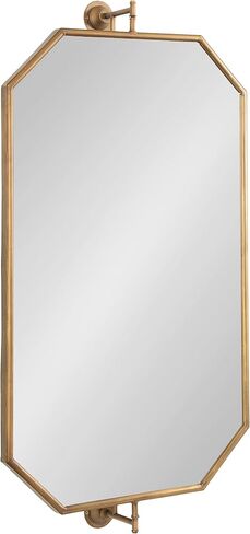 Kate and Laurel Darbridge Vintage Octagon Pivoting Mirror with Adjustable Design, 24x47, Gold in Saudi Arabia