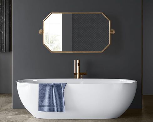 Kate and Laurel Darbridge Vintage Octagon Pivoting Mirror with Adjustable Design, 24x47, Gold in Saudi Arabia