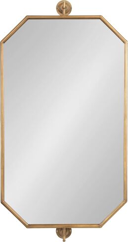 Kate and Laurel Darbridge Vintage Octagon Pivoting Mirror with Adjustable Design, 24x47, Gold in Saudi Arabia
