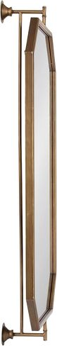 Kate and Laurel Darbridge Vintage Octagon Pivoting Mirror with Adjustable Design, 24x47, Gold in Saudi Arabia