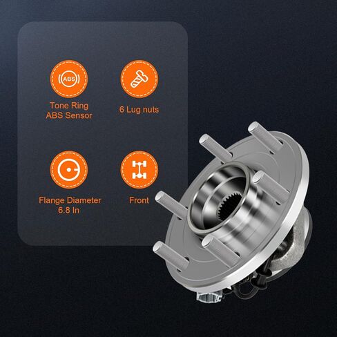 OCPTY قطعة واحدة جديدة ممتازة 515066 محمل العجلة الأمامية ومجموعة المحور مناسبة لـ 6 عروة مع ABS 2004-2007 لسيارة Infiniti QX56 2005-2007 Armada 2004 Pathfinder 2004-2007 Titan in Saudi Arabia