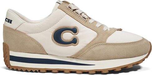 Coach Women's Non Tech Athletic Runner Sneaker, Color Black/Chalk, Size 6 in Saudi Arabia