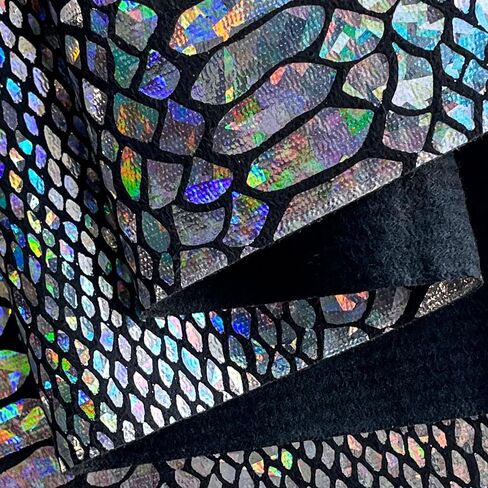| Snake Skin Texture Faux Leather Fabric 54" Wide, Soft Embossed Vinyl for Sewing Crafts and Home Upholstery, Sold by The Yard-Black in Saudi Arabia