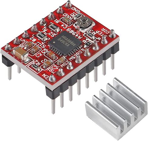 2 قطعة A4988 Stepstick محرك متدرج نموذج مشغل مع بالوعة الحرارة للطابعة ثلاثية الأبعاد Reprap مناسبة لاردوينو CNC in Saudi Arabia