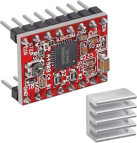 2 قطعة A4988 Stepstick محرك متدرج نموذج مشغل مع بالوعة الحرارة للطابعة ثلاثية الأبعاد Reprap مناسبة لاردوينو CNC in Saudi Arabia