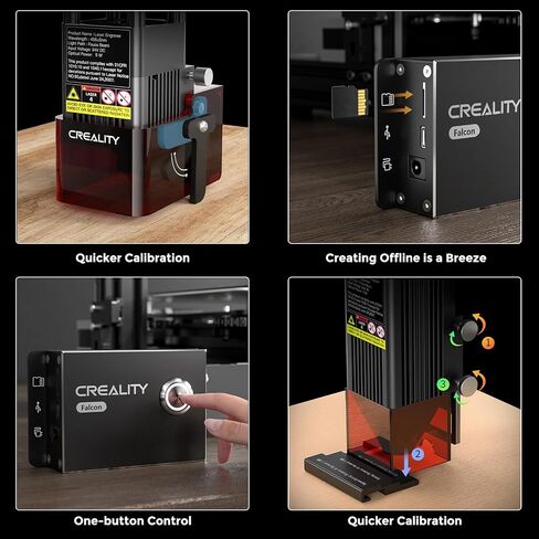 مجموعة وحدة النقش بالليزر الرسمية من Creality 10 وات، Ender 3/3 Pro/Ender 3 V2 / Ender 3 S1 وحدة قطع النقش للمعادن والخشب والجلود والأكريليك والبلاستيك وما إلى ذلك in Saudi Arabia
