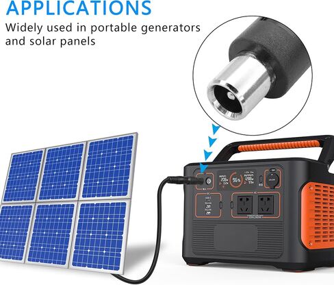PNGKNYOCN DC 7909 to DC 8020 Adapter，DC 8mm Male to DC 8020 Female and DC 8020 Male to DC 8mm Female Connector, for Solar Panel RV Portable Power Station（2-Pack） in Saudi Arabia