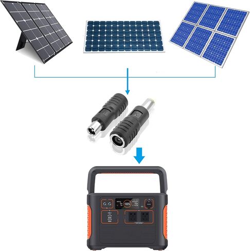 PNGKNYOCN DC 7909 to DC 8020 Adapter，DC 8mm Male to DC 8020 Female and DC 8020 Male to DC 8mm Female Connector, for Solar Panel RV Portable Power Station（2-Pack） in Saudi Arabia