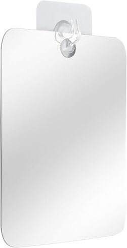 Shaving Mirror Shatterproof Bathroom Wall Hanging Mirrors Unbreakable Handheld Makeup Mirror Portable Shower Mirror with Hole & Self Adhesive Hook for Women Men Shave Outdoor Camping in Saudi Arabia