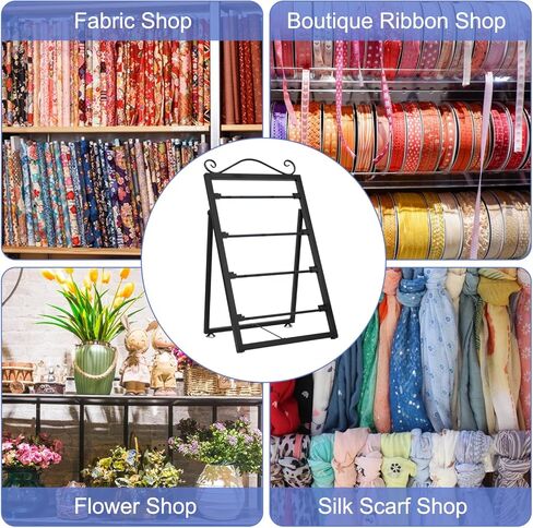 ikare Ribbon Storage Organizer,4 Tier Ribbon Holder Organizer Rack,Metal Ribbon Organizer,Display Rack Storage Shelf for Craft Gift Florist Wrapping in Kuwait