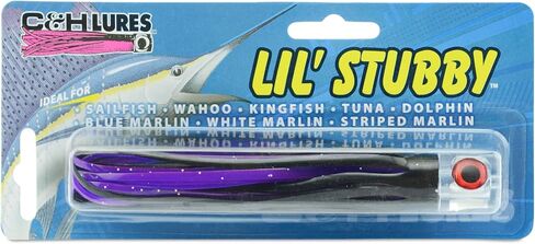 C&H, Lil Stubby Lure, Black/Purple Skirt, Flat Head, 5.5 in / 14 cm in Saudi Arabia