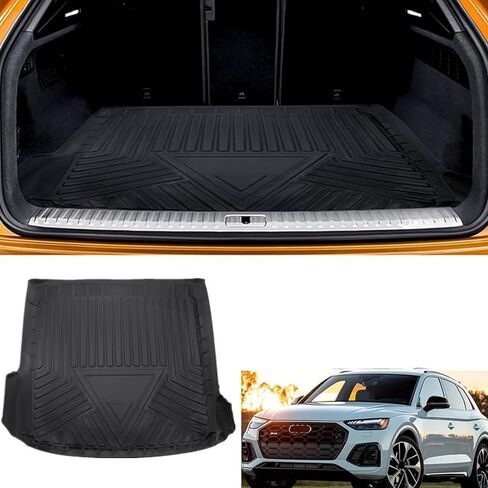 MotorFansClub Cargo Liner Fit for Audi Q5 SQ5 2018 2019 2020 2021 2022 2023 Trunk Liner Tray Heavy Duty Rubber Rear Cargo Area Mat Waterproof Protector Floor Mat Black in Saudi Arabia