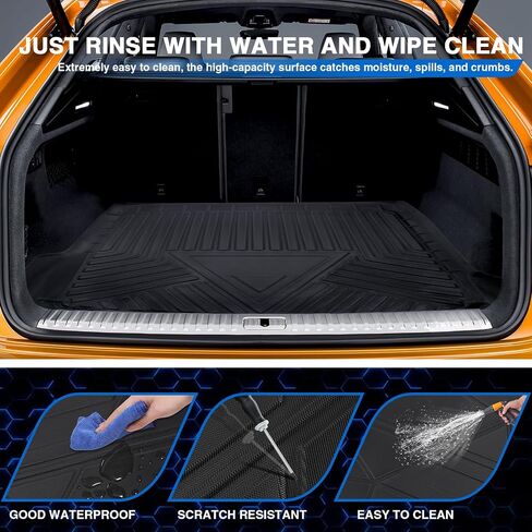 MotorFansClub Cargo Liner Fit for Audi Q5 SQ5 2018 2019 2020 2021 2022 2023 Trunk Liner Tray Heavy Duty Rubber Rear Cargo Area Mat Waterproof Protector Floor Mat Black in Saudi Arabia