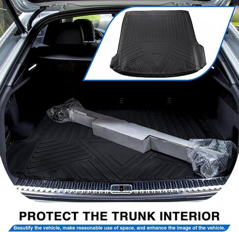 MotorFansClub Cargo Liner Fit for Audi Q5 SQ5 2018 2019 2020 2021 2022 2023 Trunk Liner Tray Heavy Duty Rubber Rear Cargo Area Mat Waterproof Protector Floor Mat Black in Saudi Arabia