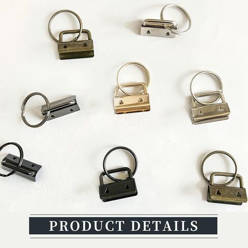 BRT Bearingshui 1 بوصة مفتاح فوب الأجهزة مع حلقات المفاتيح مجموعات 30 قطعة 5 ألوان، مجموعة أدوات سلسلة المفاتيح المعدنية لسلسلة المفاتيح المعصم، الحبل الرئيسي وسلسلة المفاتيح صنع لوازم الأجهزة in Kuwait