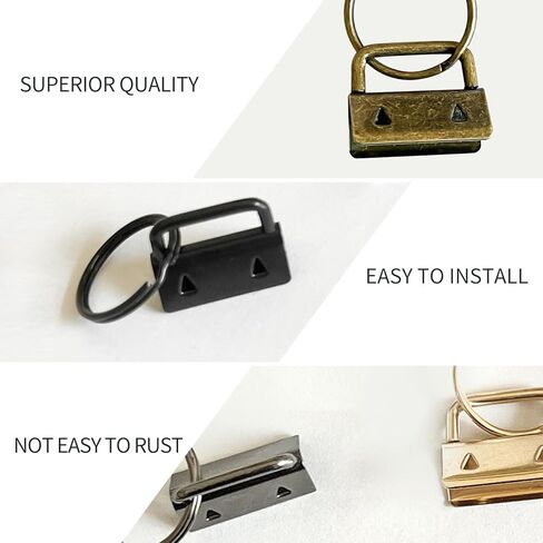 BRT Bearingshui 1 بوصة مفتاح فوب الأجهزة مع حلقات المفاتيح مجموعات 30 قطعة 5 ألوان، مجموعة أدوات سلسلة المفاتيح المعدنية لسلسلة المفاتيح المعصم، الحبل الرئيسي وسلسلة المفاتيح صنع لوازم الأجهزة in Kuwait