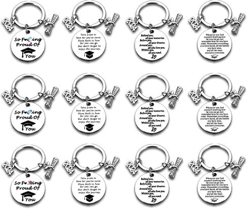 12pcs Graduation Keychains Bulk Graduation Gifts 2024 Class of 2024 Keychain Gifts Graduation Gifts for Him Her College Graduation Gifts for Women Men Graduation Gifts for Teens Boys Girls Senior 2024 in Saudi Arabia