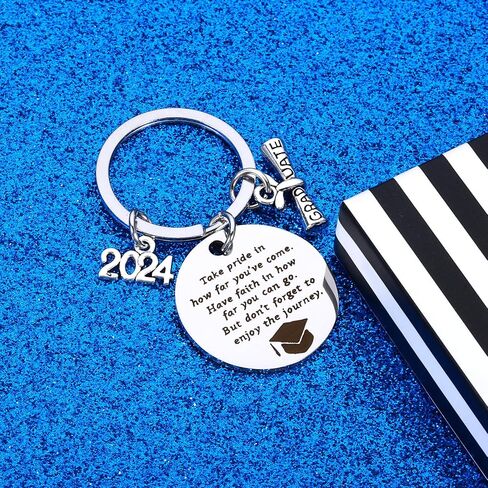 12pcs Graduation Keychains Bulk Graduation Gifts 2024 Class of 2024 Keychain Gifts Graduation Gifts for Him Her College Graduation Gifts for Women Men Graduation Gifts for Teens Boys Girls Senior 2024 in Saudi Arabia