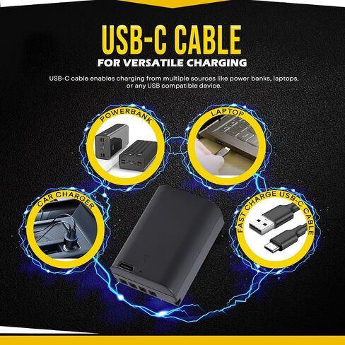 BM Premium BLX-1 High Capacity Battery with Built-in USB-C Charging Port for Olympus OM System OM-1, OM-1 Mark II, HLD-10 Cameras in Saudi Arabia