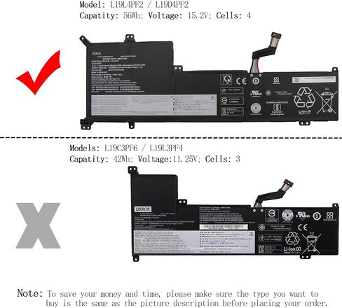 استبدال بطارية الكمبيوتر المحمول L19L4PF2 56Wh 3685mAh لجهاز Lenovo V17-IIL IdeaPad 3-17ADA05 3-17ARE05 3-17IML05 3-17IIL05 Series 5B10W89846 SB10W89847 L19D4PF2 5B10W89835 L19L3PF4 L19C3PF6 15 .2 فولت in Saudi Arabia