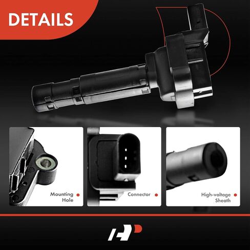 A-Premium Ignition Coil Pack Set of 4 Compatible with Mercedes Benz CL203/W203 Series C230 Kompressor 2003 2004 2005 L4 1.8L in Saudi Arabia