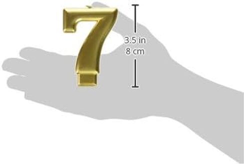 Amscan #7 Metallic Birthday Candle | Gold | Party Supply | 1 piece in Saudi Arabia
