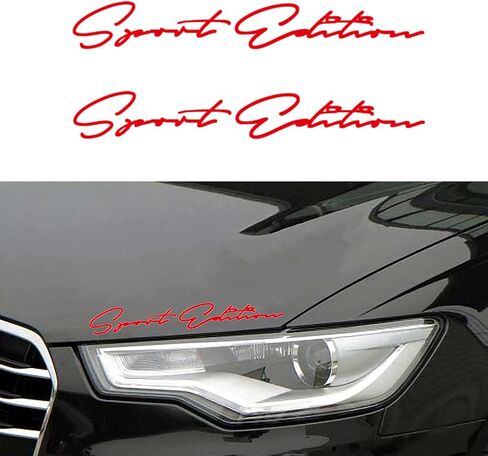 Zhizhong Sport Edition Decal, 2 Pcs 11.3'' Car Hood Vinyl Sticker Fit for All Cars (Black) in Saudi Arabia