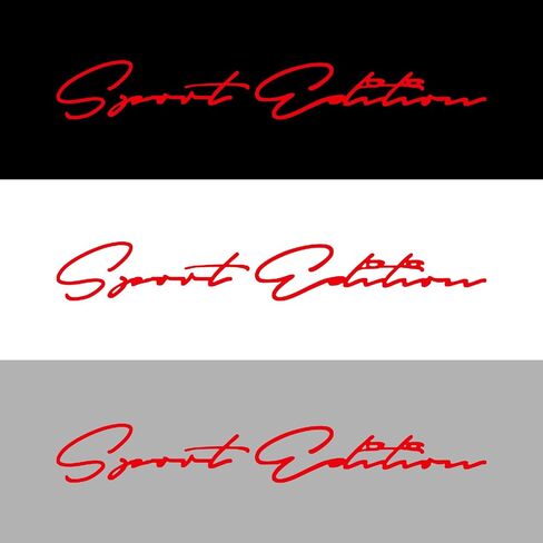 Zhizhong Sport Edition Decal, 2 Pcs 11.3'' Car Hood Vinyl Sticker Fit for All Cars (Black) in Saudi Arabia