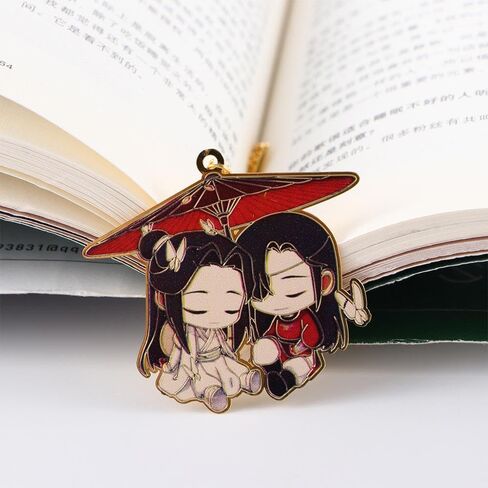2Pcs Anime Mo Dao Zu Shi Keychain, LAN Wangji Wei Wuxian Metal Hollowing Bookmark, Book Markers Set for Students Reading Gifts in Saudi Arabia