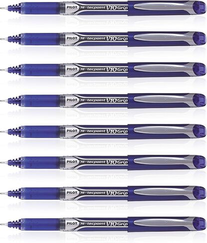 Pilot 019588 Hi-TecPoint V10 Grip Pen (Blue - Pack of 3) in Saudi Arabia
