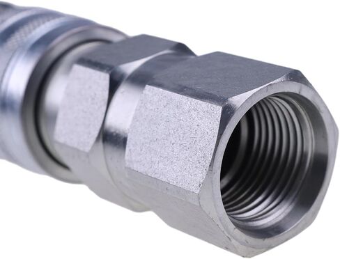 FridayParts Hydraulic Female Flat Face Coupler KV14216 Compatible for John Deere 110 240 250 260 270 315 317 320 325 328 332 410G 310G 320D 318D 310SG (Female Flat Face Coupler) in Saudi Arabia