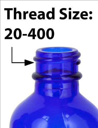 JUVITUS 2 oz / 60 ml Cobalt Blue Glass Boston Round Bottle with Gold Treatment Pump (12 Pack) in Saudi Arabia
