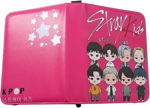 Kpop Photocard Holder Binder Sleeves K-pop Photo Card Album Book for Straykids 400 Cards 4-Pocket Leatherette Toploading Zip Binder in Kuwait