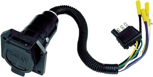 Reese Towpower 74184 Plastic 4-Way Flat to 7-Way Round Vehicle End Adapter , Black in Saudi Arabia