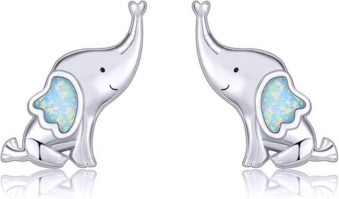 Owl Otter Elephant Stud Earrings Sterling Silver Stud Earrings Jewelry Gifts for Women Girls in Saudi Arabia