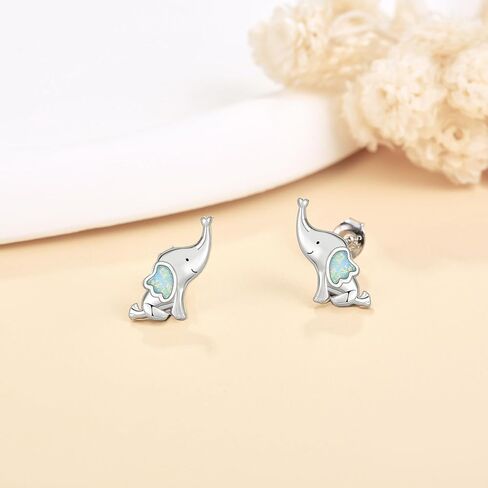 Owl Otter Elephant Stud Earrings Sterling Silver Stud Earrings Jewelry Gifts for Women Girls in Saudi Arabia