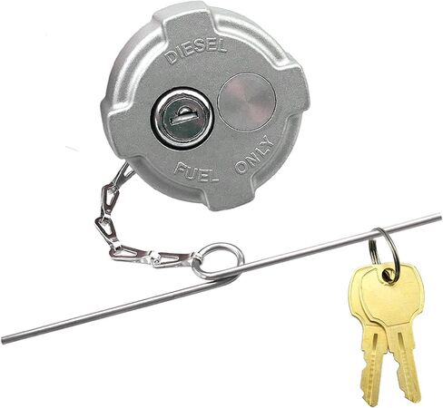 2 1/4" Locking Diesel Fuel Cap Compatible with Ford 650/750 Reefer/International MD Semi Trucks Fuel Caps,Replace FTA-C02 FTA-N-04 FTA-N6-16 FTA-N-73,With Rubber Seal Ring Safety Chain and 2 Key in Saudi Arabia