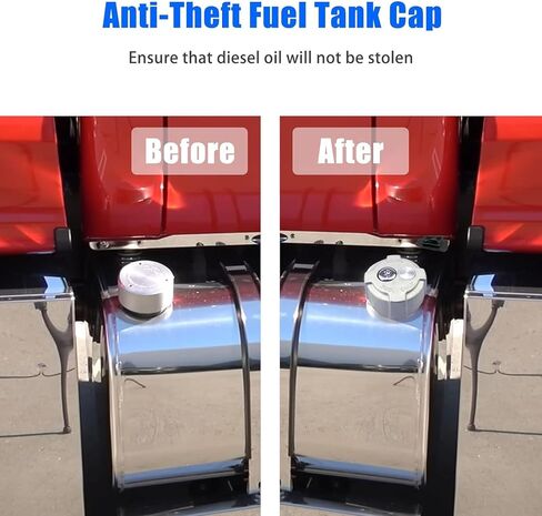 2 1/4" Locking Diesel Fuel Cap Compatible with Ford 650/750 Reefer/International MD Semi Trucks Fuel Caps,Replace FTA-C02 FTA-N-04 FTA-N6-16 FTA-N-73,With Rubber Seal Ring Safety Chain and 2 Key in Saudi Arabia