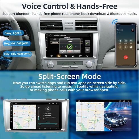 Car Stereo for Toyota Camry 2006-2011, 9" Touch Screen Radio with Wireless CarPlay, Android Auto, GPS, WiFi, Backup Camera in Saudi Arabia