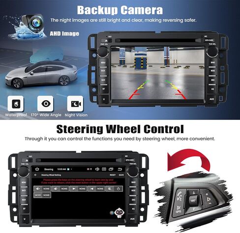 [2+64G] 8-Core Android 13 Car Stereo DVD Player for GMC Sierra Yukon Chevrolet Buick Chevy Silverado with Carplay&Android Auto,7" Car Radio with GPS WiFi 4G Bluetooth FM/AM/RDS EQ/DSP+Voice Assistant in Saudi Arabia