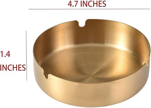 Ashtray Stainless Steel Cigarette Ashtray,Outdoor Indoor Ashtray, Home Office Decoration Desktop Smoking Ash Tray (Black) in Saudi Arabia