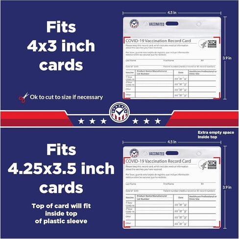 5-Pack Vaccine Card Protector Waterproof │ Vaccination Card Holder │ CDC Vaccine Card Holder │ Vaccination Card Protector │ 4x3 Card Protector in Saudi Arabia
