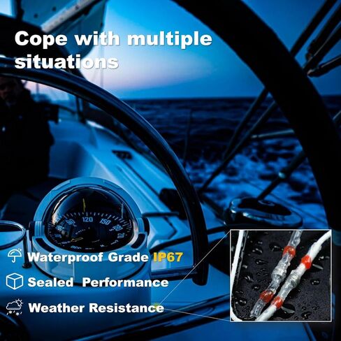 CUBEFELLER® Heat Shrink Wire Connectors,180 Pcs Solder Seal Butt Connectors Kit,Marine Waterproof Electrical Connectors, Solder Seal Wire Connectors Kit for Wire Splice in Saudi Arabia