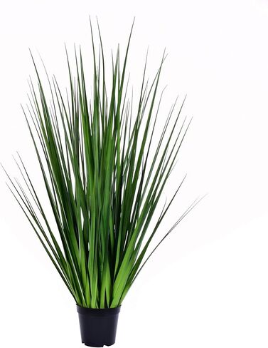 Vickerman 36" Everyday Artificial Extra Full Green Grass with Black Plastic Pot - Faux Grass Plant Decor - Home Or Office Indoor Greenery Accent - Artificial Potted Plants in Saudi Arabia