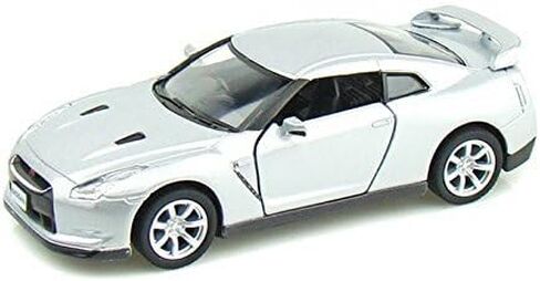 KiNSMART 2009 Nissan GT-R R35 Silver 5" 1:36 Scale Die Cast Metal Model Toy Car w/Pullback Action in Saudi Arabia
