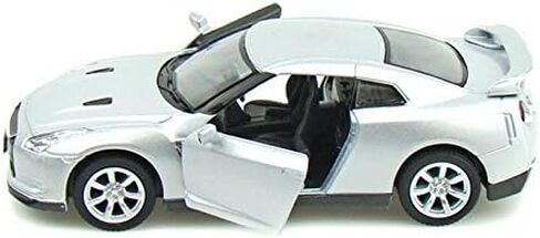 KiNSMART 2009 Nissan GT-R R35 Silver 5" 1:36 Scale Die Cast Metal Model Toy Car w/Pullback Action in Saudi Arabia