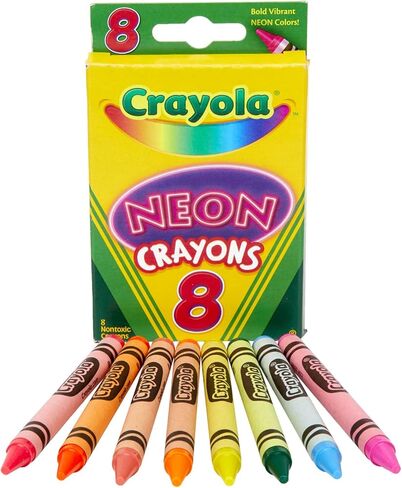 Crayola Neon Crayons, Coloring Book Supplies, Gift for Kids, 8 Count in Saudi Arabia