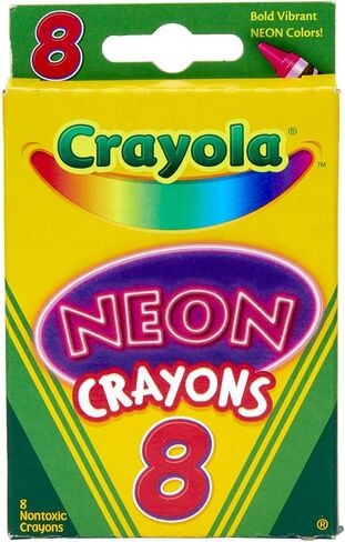Crayola Neon Crayons, Coloring Book Supplies, Gift for Kids, 8 Count in Saudi Arabia