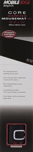 Mobile Edge Core Gaming Mouse Pad Mat for Computer, Desk, Office, Portable, Non-Slip, Standard Size 14 x 10 Inches, Black in Saudi Arabia