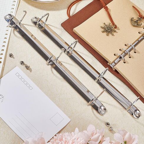 GORGECRAFT 2Pcs Metal A4 Size 3-Ring 4-Ring Binder Mechanism Replacement Loose Leaf Book Binder Hinged Clamp kit D-Rings Leaf Binding Spines Combs for Organizers DIY Planners School Office Document in Saudi Arabia